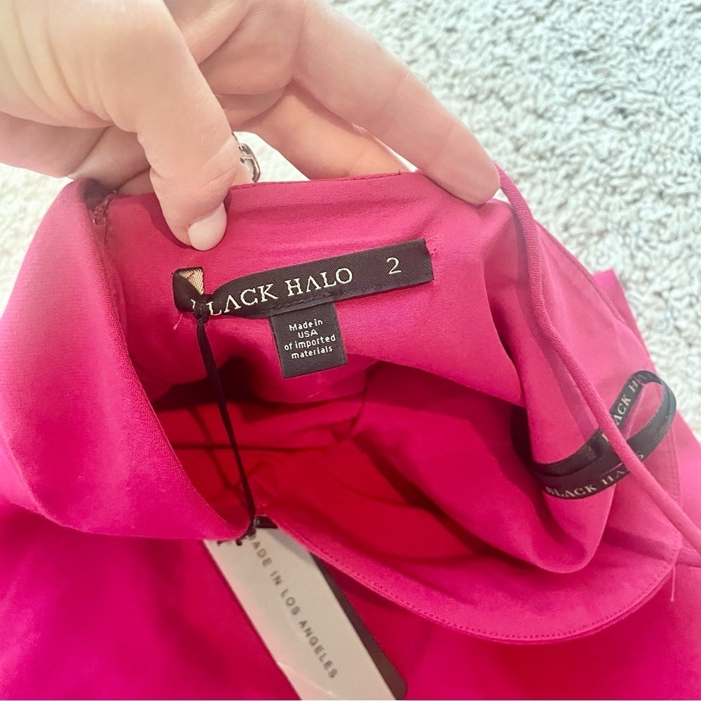 NWT Black Halo McAdam Dress Hot Pink With‎ Pockets New - Picture 10 of 12